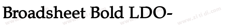 Broadsheet Bold LDO字体转换